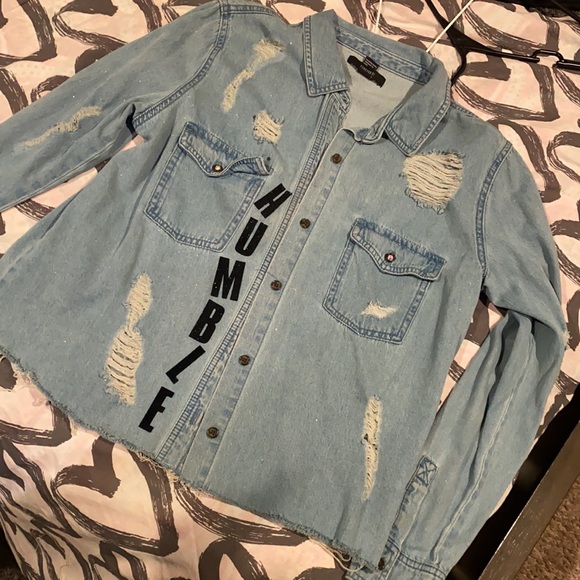 Custom denim button down - Picture 2 of 4